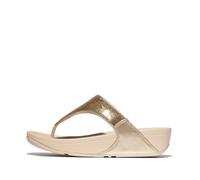 Fitflop Lulu Sequin Toe-Post Sandals, Sandalia Mujer, Platino, 39 EU