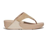 Fitflop Lulu Shimmerlux Toe-Post Sandals, Sandalia Mujer, Latte Beige, 41 EU