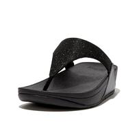 Fitflop Lulu Shimmerlux Toe-Post Sandals, Sandalia Mujer, Negro, 40 EU