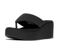 Fitflop Platfforms Wedge Toe-Post Sandals, Sandalias con cuña Mujer, Black, 41 EU