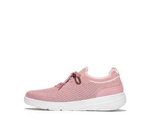 Fitflop Women's Super-q Knit Slip-on Laced Sneakers, Soft Blush, 40 EU