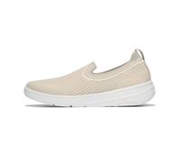 Fitflop Women's Super-q Knit Slip-ons Sneaker, Beige, 38 EU