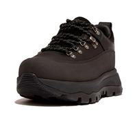 Fitflop, Zapatillas de Cuero Impermeables Neo D Hyker Mujer, Todo Negro, 43 EU