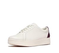 Fitflop Zapatillas de Cuero Rally Crystal-backtab, Zapato Mujer, Urban White Mauve Wine, 39 EU