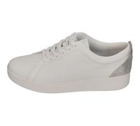 Fitflop Zapatillas de Cuero Rally Crystal-backtab, Zapato Mujer, Urban White Silver, 40 EU