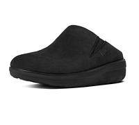 Fitflop F-Mode Flow - Tenis Planos de Tela/Gamuza/Cuero para Mujer, Todo Negro., 43 EU