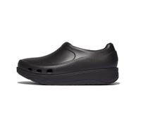 Fitflop Zuecos Profesionales de Alto Rendimiento para Trabajo, Zapato Mujer, Todo Negro, 43 EU