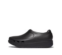 Fitflop Zuecos Profesionales de Alto Rendimiento para Trabajo, Obstrucción Mujer, Todo Negro, 42 EU