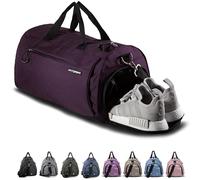 Fitgriff® Bolsa Deporte V1 Mujer y Hombre - Bolso de Gimnasio con Compartimento para Zapatos y Humeda, para Viaje, Entrenamiento - Gym Bag (Mulberry, 58 x 31 x 31 cm (Medium))