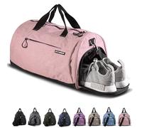 Fitgriff® Bolsa Deporte V1 Mujer y Hombre - Bolso de Gimnasio con Compartimento para Zapatos y Humeda, para Viaje, Entrenamiento - Gym Bag (Pink, 58 x 31 x 31 cm (Medium))