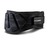 Fitgriff® Cinturón Gym V1 - Cinturon Gimnasio, Musculación, Halterofilia, Crossfit, Levantamiento Pesas, Fitness - Mujeres y Hombres (Camuflaje Negro, Grande)