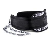 Fitgriff® Cinturon Lastre Dominadas Pesas con 2 Mosquetones - Cinturón de Halterofilia, Gym, Powerlifting, Gimnasio, Weightlifting - Dip Belt - Hombre y Mujer (Camo, talla única)