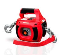 Fithoist - Cabrestante portátil para taladro de 453 kg con cable de acero de aleación de 12,2 m, para elevación, arrastre y remolque, color rojo