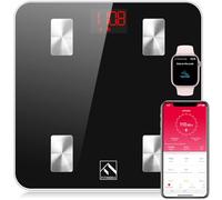 FITINDEX Báscula para peso corporal, elegible por FSA HSA, báscula inteligente con IMC, grasa corporal, masa muscular, analizador de composición corporal de alta precisión con aplicación, báscula