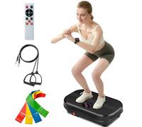 FitinOne Máquina de ejercicio con placa de vibración (negro)