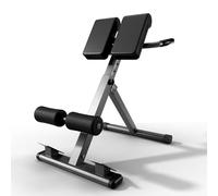 FITKS360 Banco de hiperextensión para silla romana, máquina de extensión de espalda ajustable para glúteos, isquiotibiales y espalda baja, equipo de entrenamiento plegable multiusos para gimnasio en