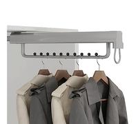 Fitlin Barra de Armario de Acero Inoxidable Extensible y extraíble, Perchero Ajustable, Percha Extensible for Pantalones, Toallas, Bufandas, Pantalones y Corbatas.(30.8CM)