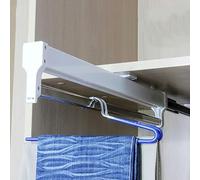 Fitlin Barra de Ropa extraíble - Barra Deslizante for Armario - Barra de Ropa Extensible, Barra de Ropa extraíble de Metal for Chaquetas y Jeans, Percha Resistente de 25 kg(400mm)