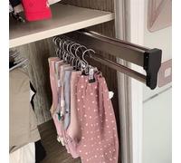 Fitlin Barra de Ropa extraíble de 30-80 cm, Barra de Acero Extensible for Guardar Pantalones y Ropa, Percha Ajustable for Ahorrar Espacio, Carga 25 kg.(800mm/31.5inch)