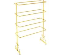Fitlin Estante de exhibición de Piso de 4 Niveles for Tiendas minoristas, exhibición de Ropa for Calcetines y Ropa Interior(Gold,150x150cm)
