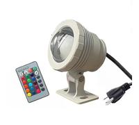 Fitlin Luz LED for piscina: focos for fuente de estanque de 10/20 W, lámpara de pie integrada, luces subacuáticas, CA 85-265 V, resistente al agua IP65, iluminación de paisaje(A- Rgb,AC85-265V-10W)