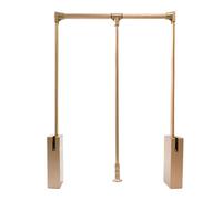 Fitlin Percha de Armario abatible de 900-1220 mm for Colgar Ropa, Sistema de Almacenamiento con riel Elevador, asa ergonómica, Capacidad de Carga de 11 kg, Ancho Ajustable.