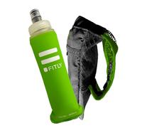 FITLY Soporte para Botella Blanda Green 300 ml - Porta Botellas Deportivo Ideal para Correr - Hidratación para Deporte al Aire Libre - Compatible con Mochilas y Flasks