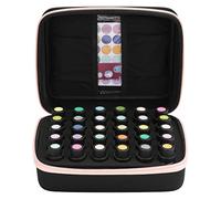 FITNATE Bolsa de Almacenamiento de Aceites Esenciales para Aceites Esenciales de 5 ml, 10 ml, 15 ml, 30 Botellas, Maletin Aceites Esenciales, Estuche de Viaje de Aceites Esenciales, Resistente, Rosa