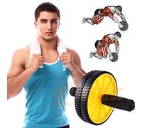 Fitness AB Roller para hombre | 2 ruedas antideslizantes para abdominales, brazos, hombros y espalda. Fortalece entrenando en casa Entrenador Home ABS Workout