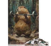 Fitness Beaver Workout Gym Rompecabezas Imposible,desafío for Adults Entretenimiento Creativo 1000 Piezas Obra De Arte De Juego De para Adultos Y Niños Mayores De 12 Años 1000pcs (75x50cm)