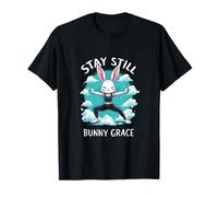 Fitness Bunny Calm Seekers STAY QUIETO BUNNY GRACE Funny Yoga Camiseta