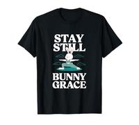 Fitness Bunny Calm Seekers STAY QUIETO BUNNY GRACE Funny Yoga Camiseta