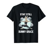 Fitness Bunny Calm Seekers STAY QUIETO BUNNY GRACE Funny Yoga Camiseta