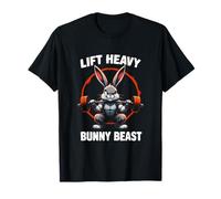 Fitness Bunny Gym Titans LEVANTA CONEJITOS PESADOS Y BESTIAS Camiseta