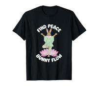 Fitness Bunny Yoga Lovers ENCUENTRA LA PAZ CONEJITO FLOW Funny Rabbit Camiseta