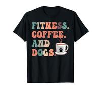 Fitness Coffee and Dogs - Dog Owner Workout Lover Caffeine Camiseta