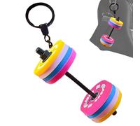 Fitness Dumbbell Charm - Removable Exercise Key Ring, Stylish Bag Decoration, Durable Alloy Pendant for Backpack Purse Keys | Gift for Gym Fans and Active Lifestyle Lovers