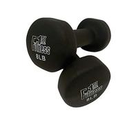 Fitness First Mancuernas sumergidas de neopreno (pares), negro, 8, F1NDD 8 libras