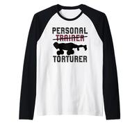 Fitness Gimnasio Entrenador Personal Trainer Torturer Camiseta Manga Raglan