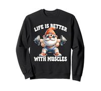 Fitness Gnome For Mom And Dad Funny Saying Weightlifting Sudadera