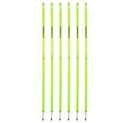 Fitness Health Pro Speed - Bastones de slalom para entrenamiento de fútbol, equipo multideportivo, bastones de agilidad, curso de entrenamiento, color neón altamente visible, juego de 6
