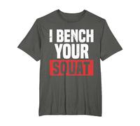 Fitness I Bench Your Squat Divertido Entrenamiento Motivación Gimnasio Buff Camiseta, Hombre Tallas Grandes, Asfalto, 4X Alto