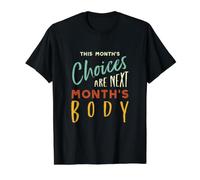 Fitness Las Opciones de Este Mes Son el Cuerpo del próximo Mes Camiseta gráfica económica, Hombre, Negro, S