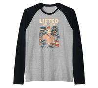 Fitness levantado por él Cool Mens Christian Faith Camiseta Manga Raglan