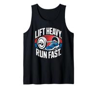Fitness Lift Heavy Run Fast Gym Gimnasio Corredor Deportista Camiseta sin Mangas