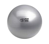Fitness Mad Bomba y Bola Suiza de 125 kg - 65 cm de Plata Yoga Ejercicio Swiss Fitness Ball, Unisex Adulto, Plata, 65cm