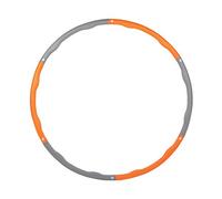 Fitness Mad NBR Aros, Faltbarer Hula Hoop Reifen Fã¼r Training. Grã¶Ãÿe 100 cm, Gewicht 1.5kg Farbe-Orange/Grau, Gris/Naranja, 1.5 kg