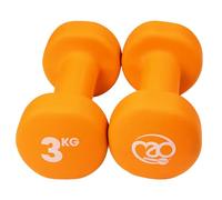 Fitness Mad Neo - Set de 2 Mancuernas / pesas de 3kg/u, color naranaja