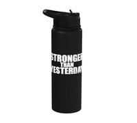 Fitness Motivacional Más Fuerte Que Ayer Gimnasio Entrenamiento Stainless Steel Insulated Water Bottle