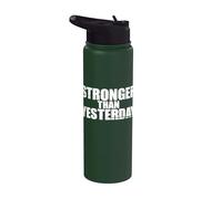 Fitness Motivacional Más Fuerte Que Ayer Gimnasio Entrenamiento Stainless Steel Insulated Water Bottle
